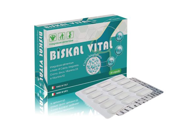 BISKAL VITAL - Bổ sung canxi hữu cơ Bisglycinate,Vitamin D3,K2,Crom.. cho phụ nữ mang thai và người thiếu canxi